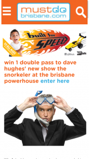 Must Do Brisbane – Win a Double Pass to See Stand Up Comedy King Dave Hughes’s New Show The Snorkeler