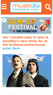 Must Do Brisbane – Win 1 Double Pass to The Performance on Wednesday 6 June at 7.30pm