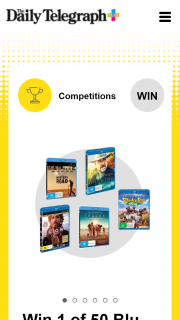 Plusrewards – Win 1 of 50 Blu-Raytm Packs to Celebrate Australia Day (prize valued at $4,987.5)