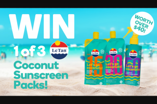 Prevention Magazine – Win a Prize Pack of The New Coconut Sunscreen Range Worth Over $40 (prize valued at $43.97)