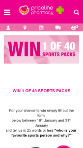 Priceline Sister Club Members – Win a Sports Prize Pack Valued at Up to $400 Each (prize valued at $400)