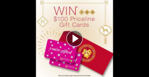 Priceline – Win 1 of 5 X $100 Priceline Gift Cards (prize valued at $500)