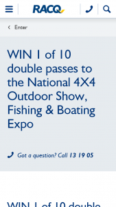 RACQ – Win 1 of 10 Double Passes to The National 4×4 Outdoor Show Fishing & Boating Expo