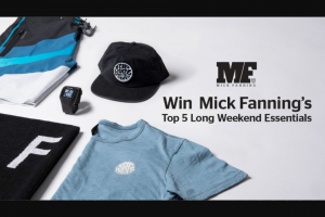 Rip Curl – Win Mick Fanning’s Top 5 Essentials for a Long Weekend (prize valued at $1,856)