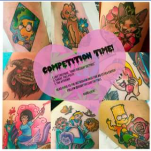Ruby Tuesday Tattoos – Win a Palm Sized Cartoon Tattoo of Your Choice