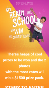 Spendless ShoesBack to School Competition (prize valued at $1,500)