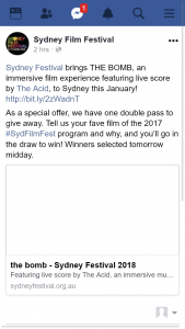 Sydney Film Festival – Win Double Passes to See The Bomb