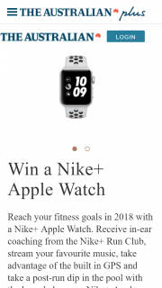 The Australian – Win a Nike Apple Watch (prize valued at $500)
