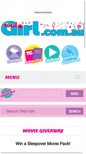 Total Girl – Win The Ultimate Sleepover Movie Pack