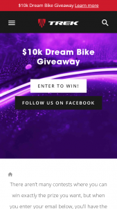 Trek Cycles – Win The Bike of Your Dreams (prize valued at $10,000)