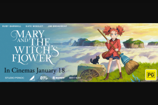 Visa Entertainment – Win 1 of 25 Double Passes to See Mary and The Witch’s Flower