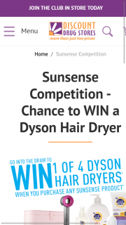 Win One of Four Dyson Hair Dryer’s Discount Drug Store 5pm
