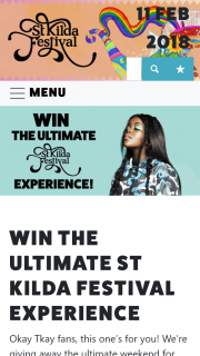 Win The Ultimate St Kilda Festival Experience (prize valued at $1,600)