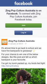 Zing Pop culture Australia – Win One of The Below Designs