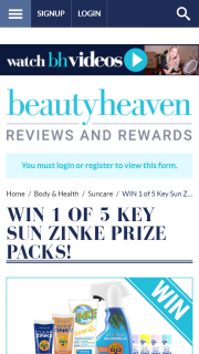 Beauty Heaven – Win 1 of 5 Key Sun Zinke Prize Packs