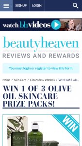 Beauty Heaven – Win 1 of 3 Olive Oil Skincare Prize Packs