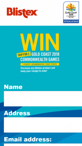 Blistex – Win Tickets to 2018 Gold Coast Commonwealth Games” Promotion
