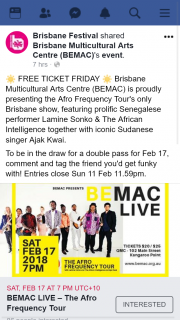 Brisbane festival – Win a Double Pass to See Lamine Sonko