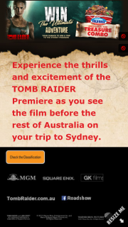 Cold Rock Icecreamy – Win Trip to Sydney to Tomb Raider Premiere