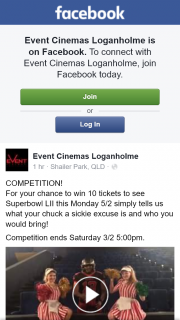 Event Cinemas Loganholme – Win 10 Tickets to See Superbowl Lii this Monday 5/2 Simply Tells Us What Your Chuck a Sickie Excuse Is and Who You Would Bring