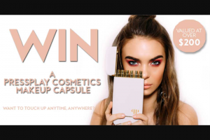 Fashion Weekly – Win a Pressplay Cosmetics Makeup Capsule” (prize valued at $200)