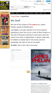 Good Reading Magazine – Win One of Five Copies of The Agency By James Phelan (prize valued at $29.99)