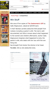 Good Reading Magazine – Win One of Five Copies of The Sealwoman’s Gift By Sally Magnusson (prize valued at $29.99)