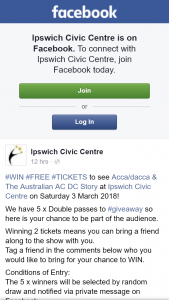 Ipswich Civic Centre – Win Tickets to See Aacca/dacca & The Australian Ac Dc Story
