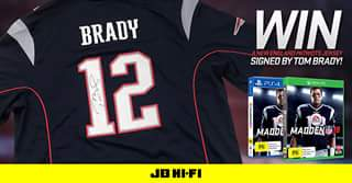 JB Hi-Fi – Win a New England Patriots Jersey Signed By Tom Brady