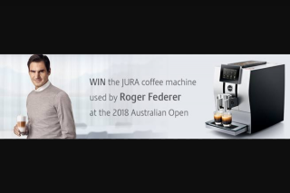 Jura – Win The Z8 Automatic Coffee Machine Valued at $4490 Used By Roger Federer During His Stay In Melbourne (prize valued at $4,490)