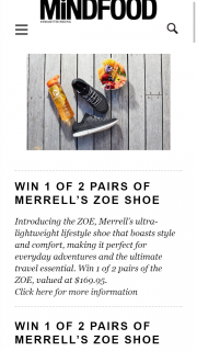 MindFood – Win 1 of 2 Pairs of The Zoe (prize valued at $169.95)