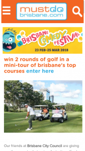 Must Do Brisbane – Win a Fantastic Golfers’ Dream Prize