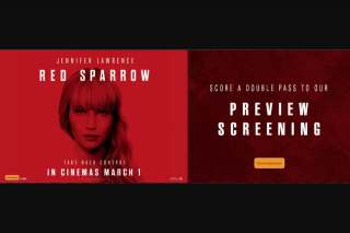 myGC – Win 1/40 Double Pass to a Preview Screening of Red Sparrow on 28 February