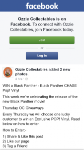 Ozzie Collectables – Win a Black Panther