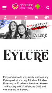 Priceline – Win a Luxury Trip to London’s Hottest Fashion Event (prize valued at $6,520)