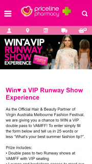 Priceline – Win a VIP Runway Show Experience Valued at Up to $2778 Each (prize valued at $2,778)