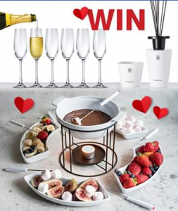 Salt&Pepper – Win Our Valentine’s Day Pack Full of Goodies Valued at $209.80 (1 X Salut Set of 6 Champagne Glasses (prize valued at $209.8)