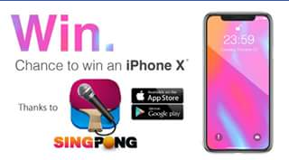 SingPong – Win an Iphone X Thanks to Singpong