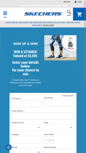 Sketchers – Win a Vitamix (prize valued at $1,495)
