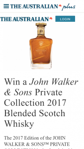 The Australian Plus Subscribers – Win a John Walker & Sons Private Collection 2017 Blended Scotch Whisky (prize valued at $995)