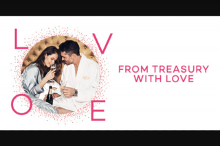 Treasury Brisbane – purchase a From Treasury with Love Valentine’s Day Hotel Package & – Win a $1000 Tiffany & Co Gift Voucher (prize valued at $1,000)
