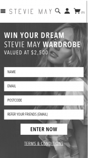 Win Your Dream Stevie May Wardrobe Valued at $2500 (prize valued at $2,500)
