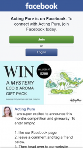 Acting Pure – Win a Mystery Eco & Aroma Gift Pack