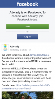 Adelady – Win 2 X $52 Annual Memberships and 2 X $100 Jamesdaisy Vouchers for You and a Friend to Spend on Any Service You Like