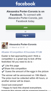 Alexandra Porter-Coronis – Win Easter Chocolates Pick Up Brisbane