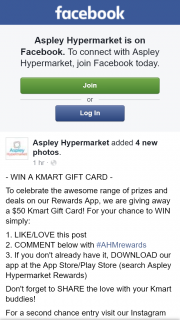 Aspley hypermarket – Win $50 Kmart Gift Card