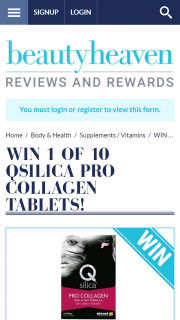 BeautyHeaven – Win 1 of 10 Qsilica Pro Collagen Tablets