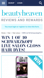 BeautyHeaven – Win One of 10 Schwarzkopf Live Salon Gloss Hair Dyes
