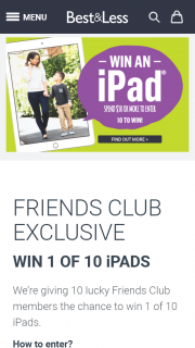 Best & Less – Win 1 of 10 Ipads
