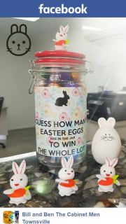 Bill and Ben The Cabinet Men Townsville – Win a Jar Full of Easter Eggs Please Help Us Share Our Page Amongst The Sweet Tooths of Townsville